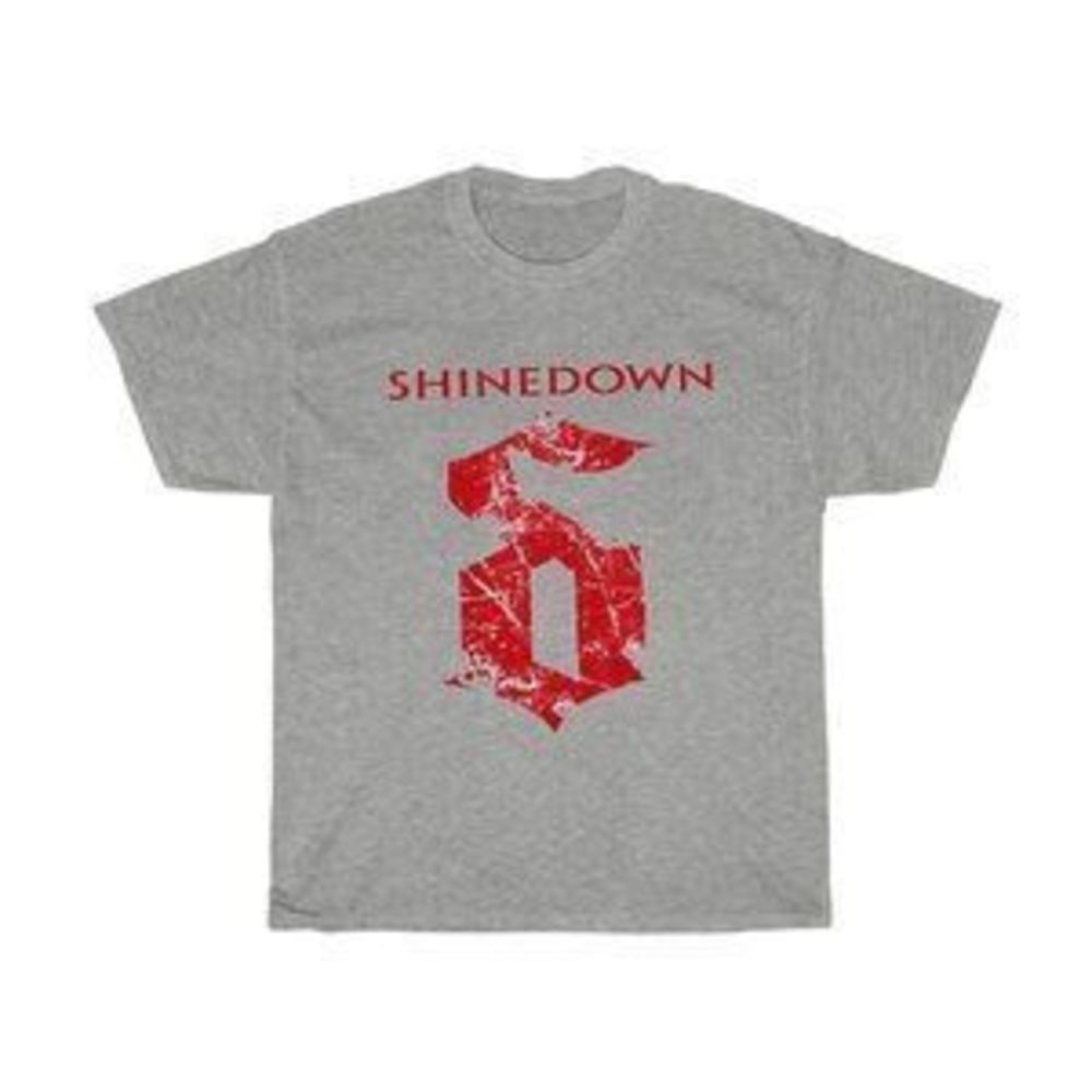 Shinedown Band Logo Sport Grey T-shirt, Shinedown Rock Band Tour Shirt